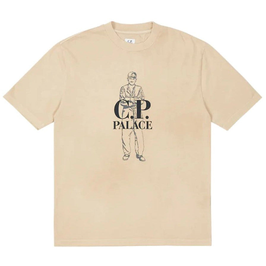 PALACE - C.P. Company Logo T-Shirt "Stone" - THE GAME
